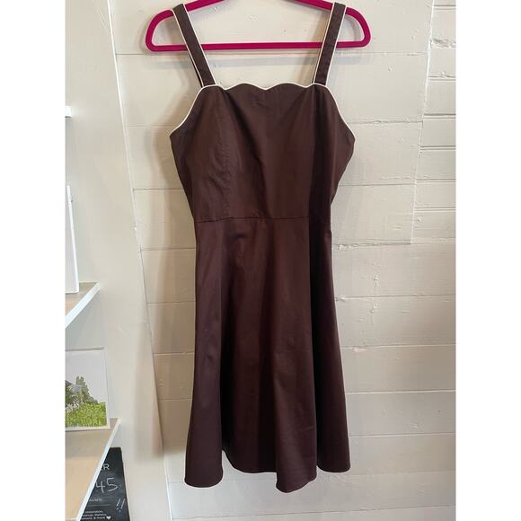 R & K Originals Retro Style Brown A-line Dress Size 10 - Picture 1 of 9